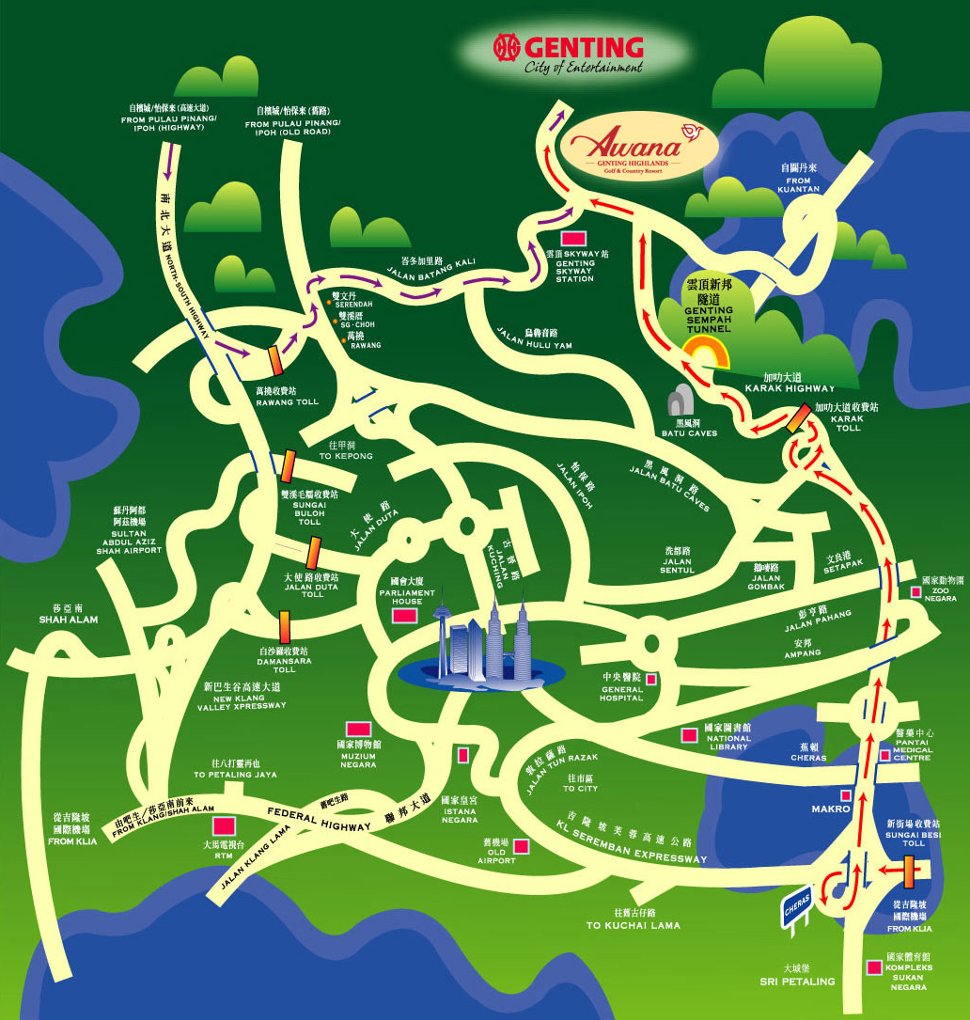 Awana Golf Club Location Map 